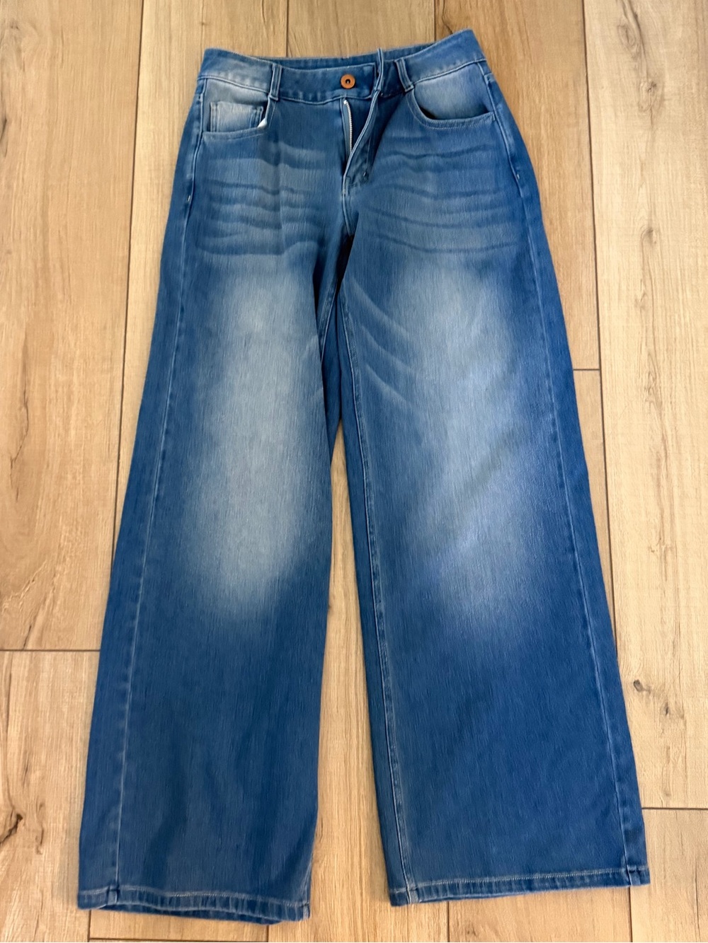 Halara wide leg denim pants XS